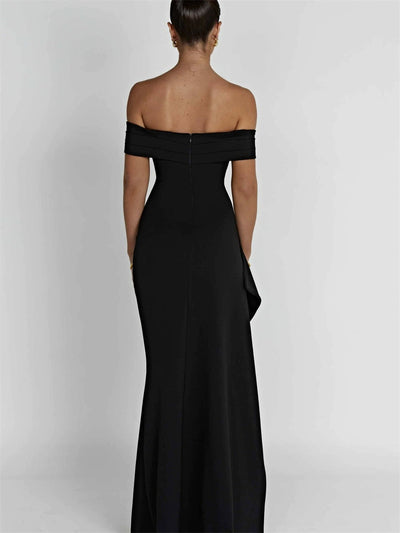 STINA | Off-shoulder Split Dress