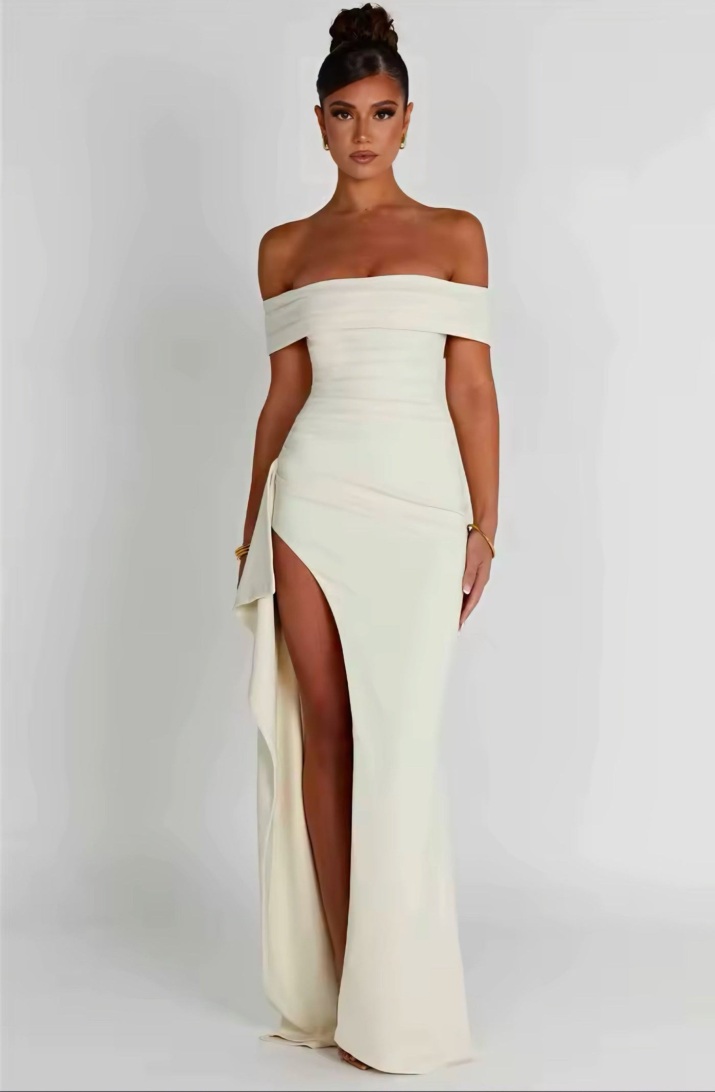 STINA | Off-shoulder Split Dress