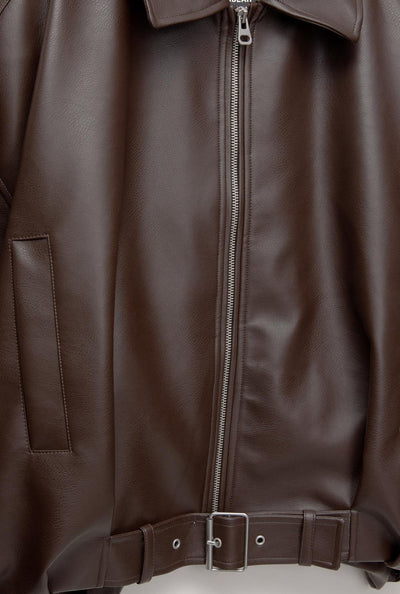 NORA | Skinnjakke Med Belt