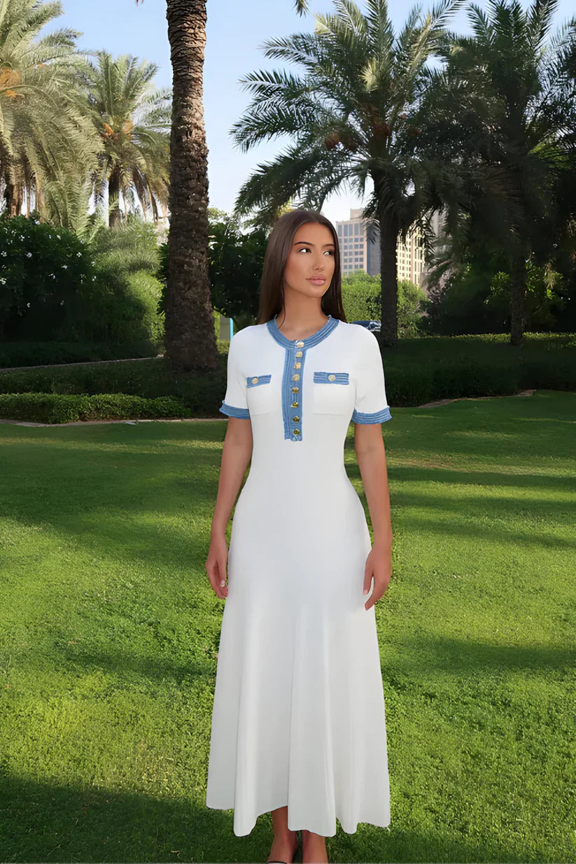 MAJA | Denim Trim Maxi