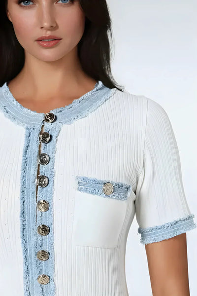 MAJA | Denim Trim Maxi