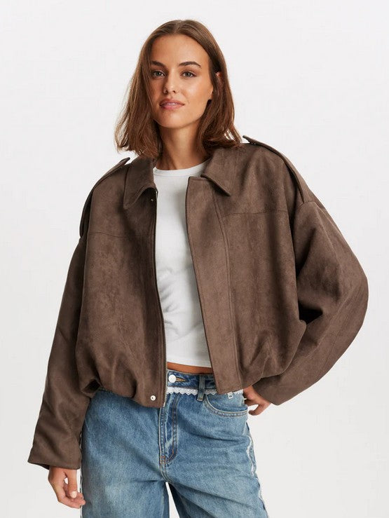MALIN | Suede Bomber