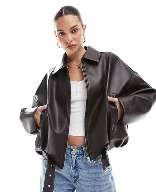 NORA | Skinnjakke Med Belt