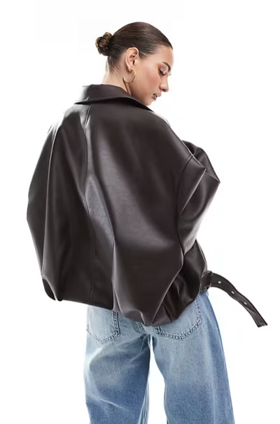 NORA | Skinnjakke med belte