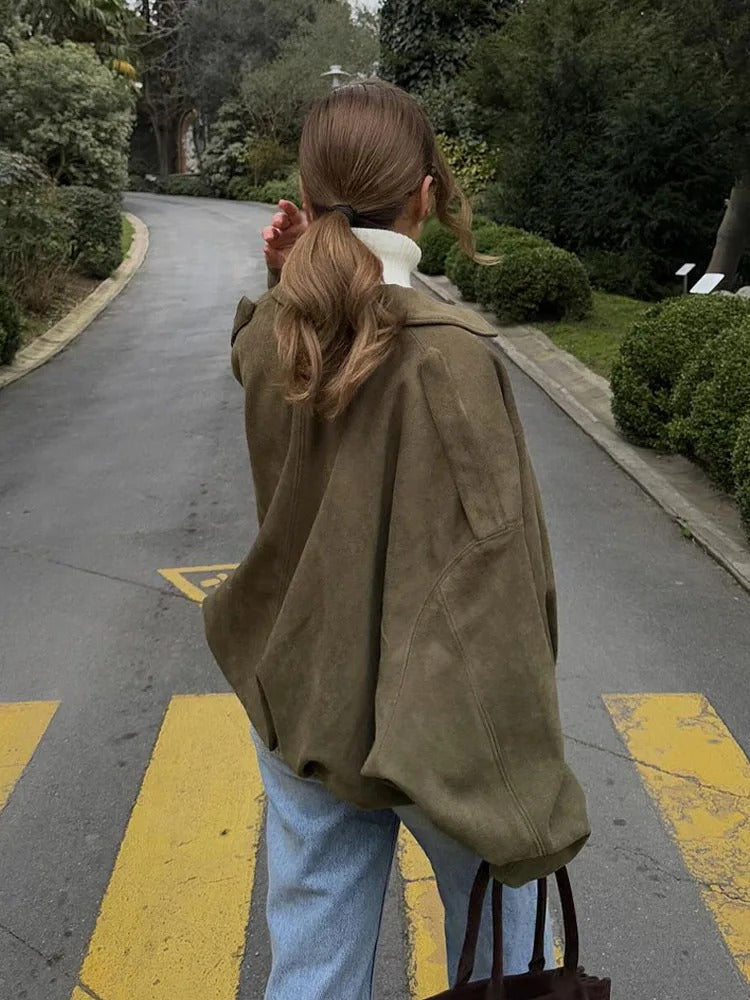 MALIN | Suede Bomber