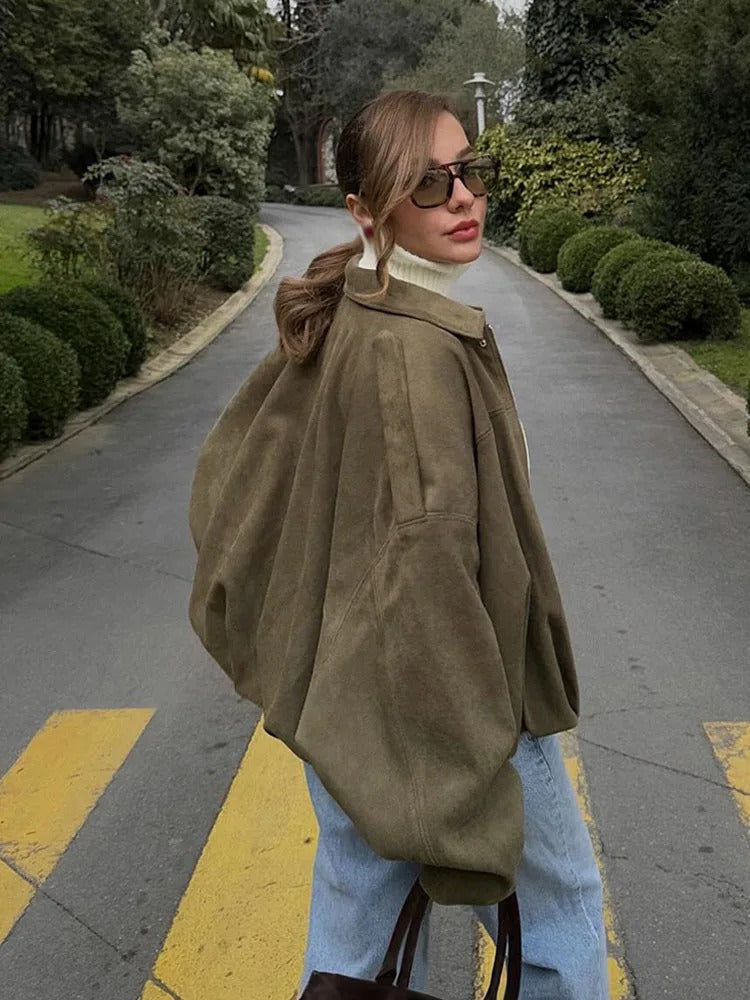 MALIN | Suede Bomber