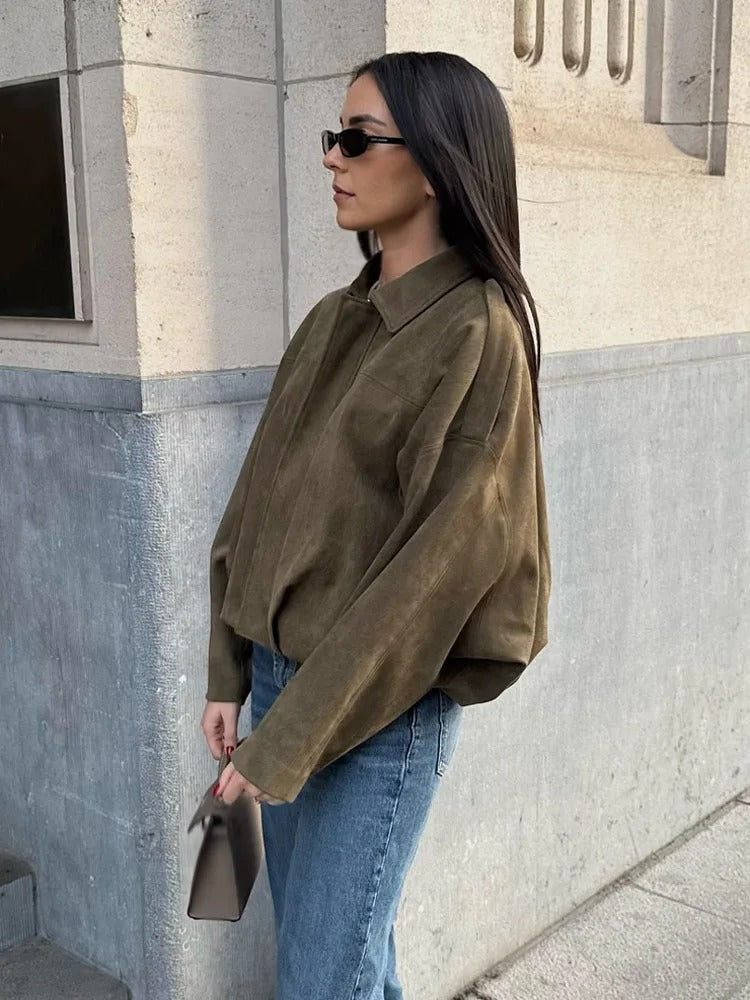 MALIN | Suede Bomber